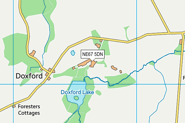 NE67 5DN map - OS VectorMap District (Ordnance Survey) NE67 5DN map - OS VectorMap District (Ordnance Survey)