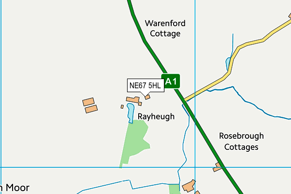 NE67 5HL map - OS VectorMap District (Ordnance Survey) NE67 5HL map - OS VectorMap District (Ordnance Survey)