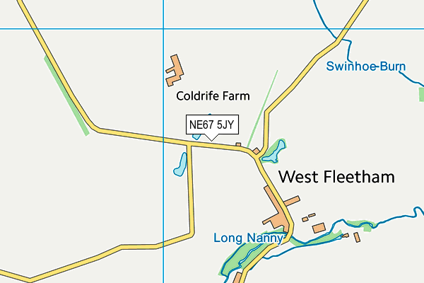 NE67 5JY map - OS VectorMap District (Ordnance Survey) NE67 5JY map - OS VectorMap District (Ordnance Survey)