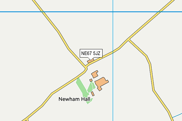 NE67 5JZ map - OS VectorMap District (Ordnance Survey) NE67 5JZ map - OS VectorMap District (Ordnance Survey)
