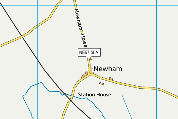 NE67 5LA map - OS VectorMap District (Ordnance Survey) NE67 5LA map - OS VectorMap District (Ordnance Survey)
