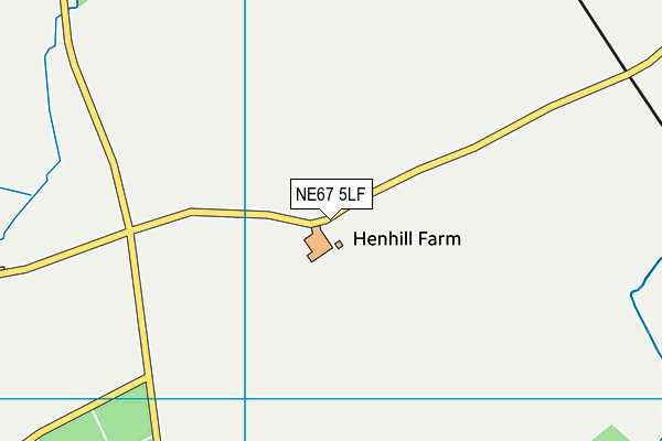 NE67 5LF map - OS VectorMap District (Ordnance Survey) NE67 5LF map - OS VectorMap District (Ordnance Survey)
