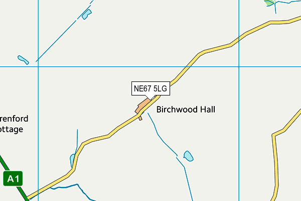NE67 5LG map - OS VectorMap District (Ordnance Survey) NE67 5LG map - OS VectorMap District (Ordnance Survey)
