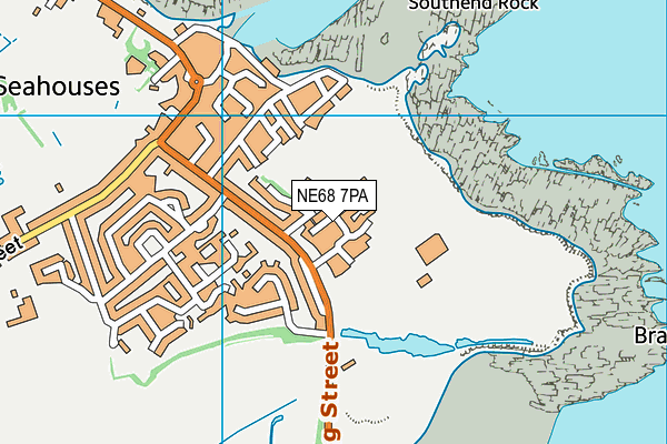 NE68 7PA map - OS VectorMap District (Ordnance Survey) NE68 7PA map - OS VectorMap District (Ordnance Survey)