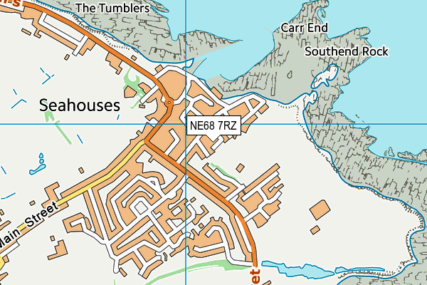 NE68 7RZ map - OS VectorMap District (Ordnance Survey) NE68 7RZ map - OS VectorMap District (Ordnance Survey)