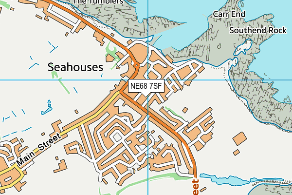 NE68 7SF map - OS VectorMap District (Ordnance Survey) NE68 7SF map - OS VectorMap District (Ordnance Survey)
