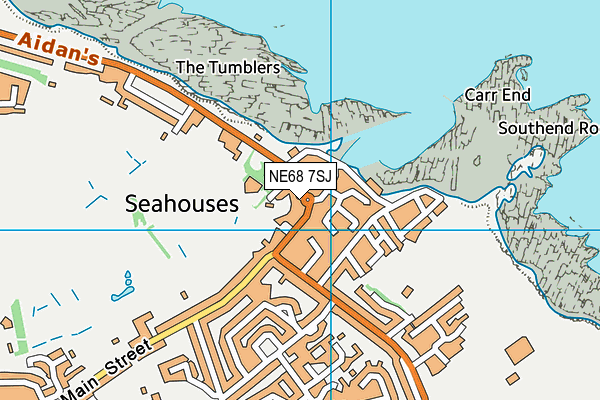 NE68 7SJ map - OS VectorMap District (Ordnance Survey) NE68 7SJ map - OS VectorMap District (Ordnance Survey)