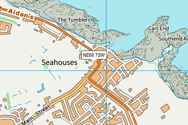 NE68 7SW map - OS VectorMap District (Ordnance Survey) NE68 7SW map - OS VectorMap District (Ordnance Survey)