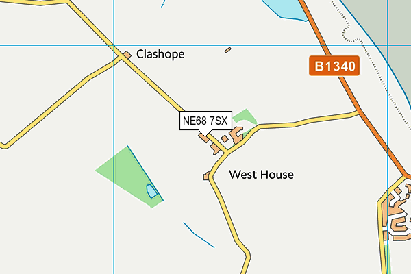 NE68 7SX map - OS VectorMap District (Ordnance Survey) NE68 7SX map - OS VectorMap District (Ordnance Survey)