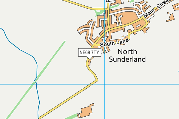 NE68 7TY map - OS VectorMap District (Ordnance Survey) NE68 7TY map - OS VectorMap District (Ordnance Survey)