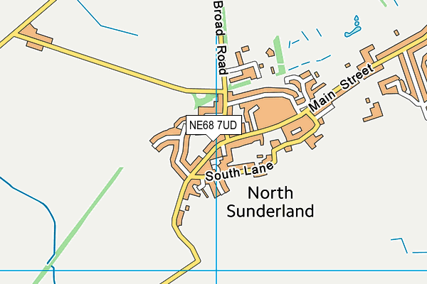 NE68 7UD map - OS VectorMap District (Ordnance Survey) NE68 7UD map - OS VectorMap District (Ordnance Survey)