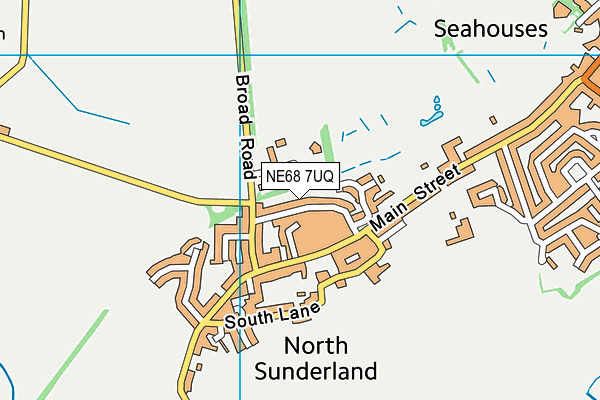 NE68 7UQ map - OS VectorMap District (Ordnance Survey) NE68 7UQ map - OS VectorMap District (Ordnance Survey)