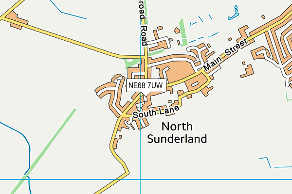 NE68 7UW map - OS VectorMap District (Ordnance Survey) NE68 7UW map - OS VectorMap District (Ordnance Survey)