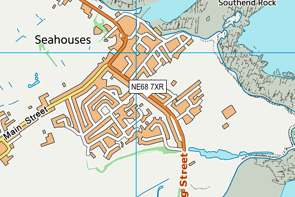 NE68 7XR map - OS VectorMap District (Ordnance Survey) NE68 7XR map - OS VectorMap District (Ordnance Survey)
