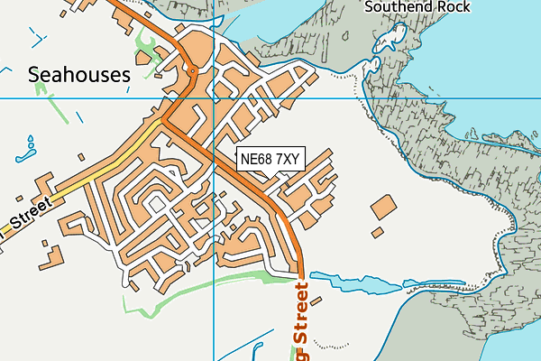 NE68 7XY map - OS VectorMap District (Ordnance Survey) NE68 7XY map - OS VectorMap District (Ordnance Survey)