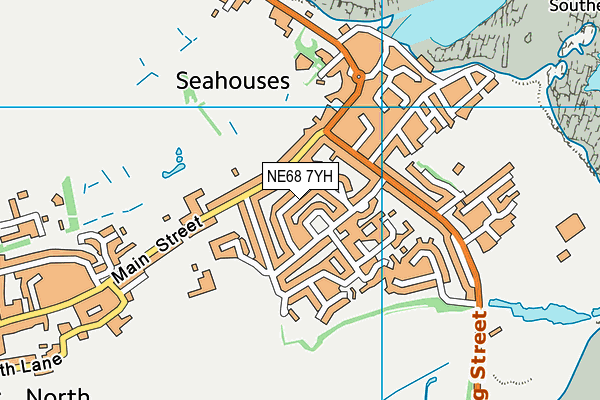 NE68 7YH map - OS VectorMap District (Ordnance Survey) NE68 7YH map - OS VectorMap District (Ordnance Survey)