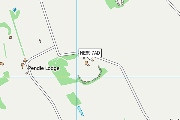 NE69 7AD map - OS VectorMap District (Ordnance Survey) NE69 7AD map - OS VectorMap District (Ordnance Survey)