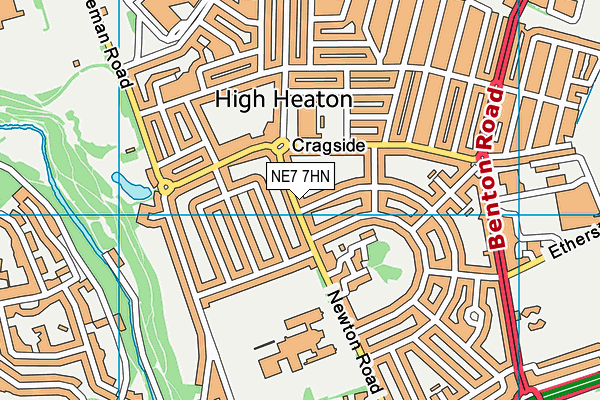 NE7 7HN map - OS VectorMap District (Ordnance Survey) NE7 7HN map - OS VectorMap District (Ordnance Survey)