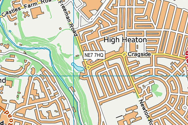 NE7 7HQ map - OS VectorMap District (Ordnance Survey) NE7 7HQ map - OS VectorMap District (Ordnance Survey)