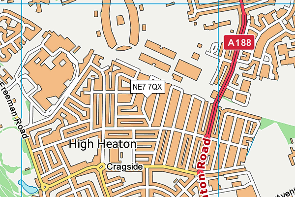 NE7 7QX map - OS VectorMap District (Ordnance Survey) NE7 7QX map - OS VectorMap District (Ordnance Survey)