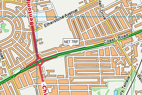 NE7 7RP map - OS VectorMap District (Ordnance Survey) NE7 7RP map - OS VectorMap District (Ordnance Survey)