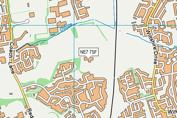 NE7 7SF map - OS VectorMap District (Ordnance Survey) NE7 7SF map - OS VectorMap District (Ordnance Survey)