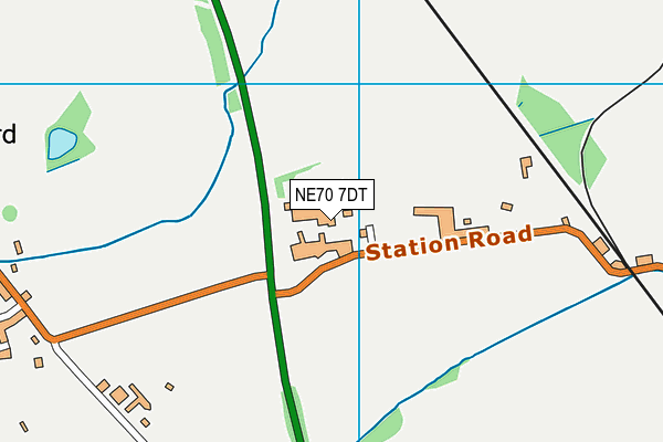 NE70 7DT map - OS VectorMap District (Ordnance Survey) NE70 7DT map - OS VectorMap District (Ordnance Survey)