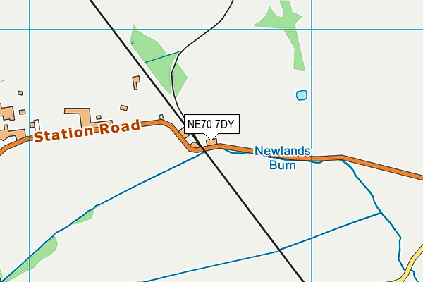 NE70 7DY map - OS VectorMap District (Ordnance Survey) NE70 7DY map - OS VectorMap District (Ordnance Survey)