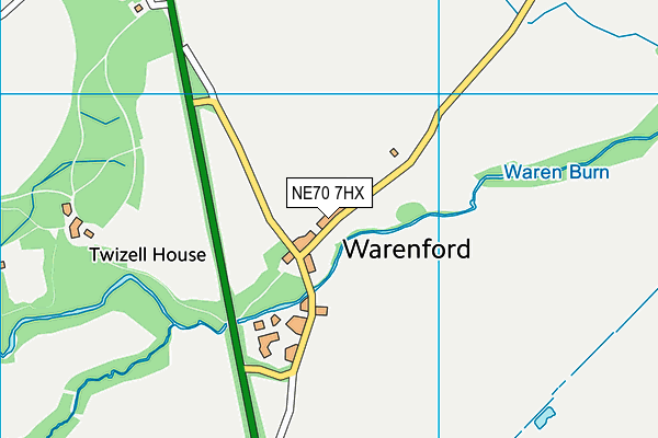 NE70 7HX map - OS VectorMap District (Ordnance Survey) NE70 7HX map - OS VectorMap District (Ordnance Survey)