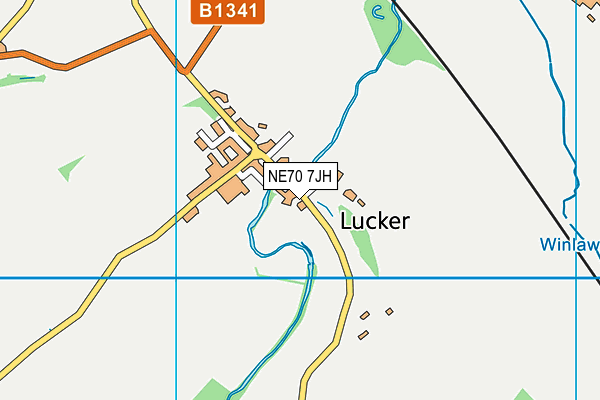 NE70 7JH map - OS VectorMap District (Ordnance Survey) NE70 7JH map - OS VectorMap District (Ordnance Survey)