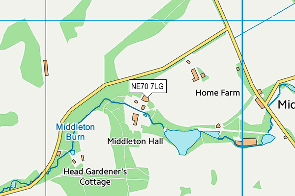 NE70 7LG map - OS VectorMap District (Ordnance Survey) NE70 7LG map - OS VectorMap District (Ordnance Survey)