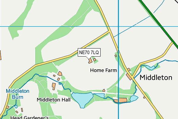 NE70 7LQ map - OS VectorMap District (Ordnance Survey) NE70 7LQ map - OS VectorMap District (Ordnance Survey)