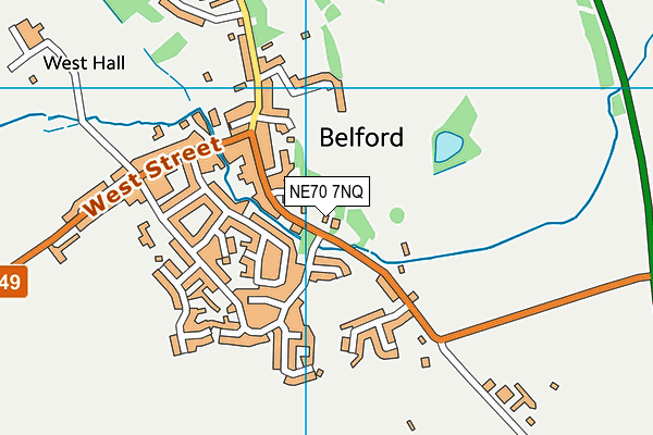NE70 7NQ map - OS VectorMap District (Ordnance Survey) NE70 7NQ map - OS VectorMap District (Ordnance Survey)