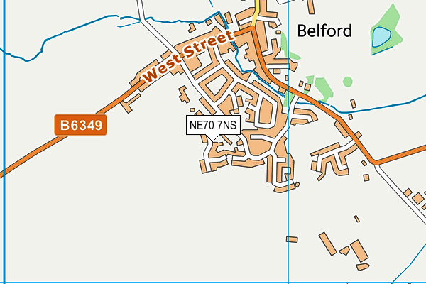 NE70 7NS map - OS VectorMap District (Ordnance Survey) NE70 7NS map - OS VectorMap District (Ordnance Survey)