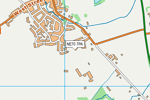 NE70 7PA map - OS VectorMap District (Ordnance Survey) NE70 7PA map - OS VectorMap District (Ordnance Survey)