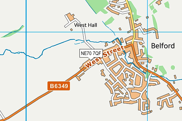 NE70 7QF map - OS VectorMap District (Ordnance Survey) NE70 7QF map - OS VectorMap District (Ordnance Survey)