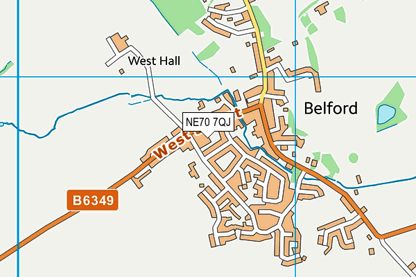 NE70 7QJ map - OS VectorMap District (Ordnance Survey) NE70 7QJ map - OS VectorMap District (Ordnance Survey)