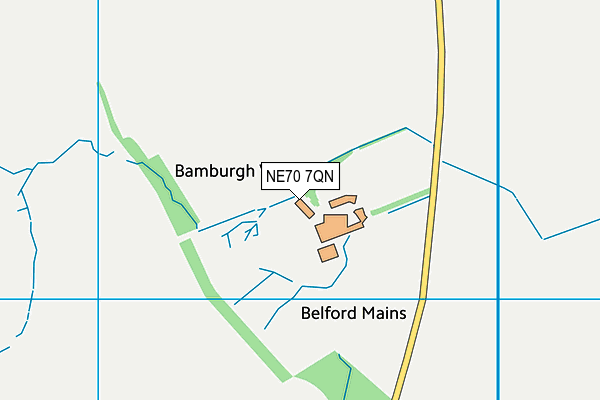NE70 7QN map - OS VectorMap District (Ordnance Survey) NE70 7QN map - OS VectorMap District (Ordnance Survey)