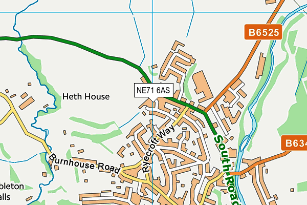 NE71 6AS map - OS VectorMap District (Ordnance Survey) NE71 6AS map - OS VectorMap District (Ordnance Survey)