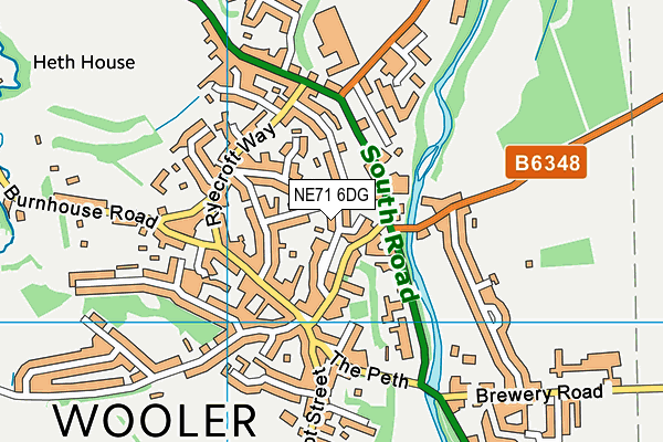 NE71 6DG map - OS VectorMap District (Ordnance Survey) NE71 6DG map - OS VectorMap District (Ordnance Survey)