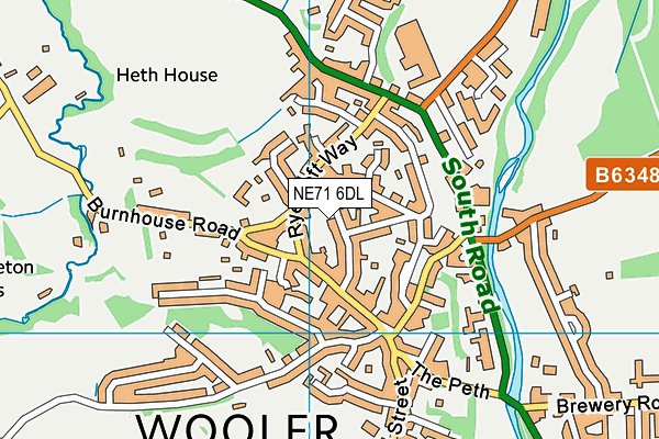 NE71 6DL map - OS VectorMap District (Ordnance Survey) NE71 6DL map - OS VectorMap District (Ordnance Survey)