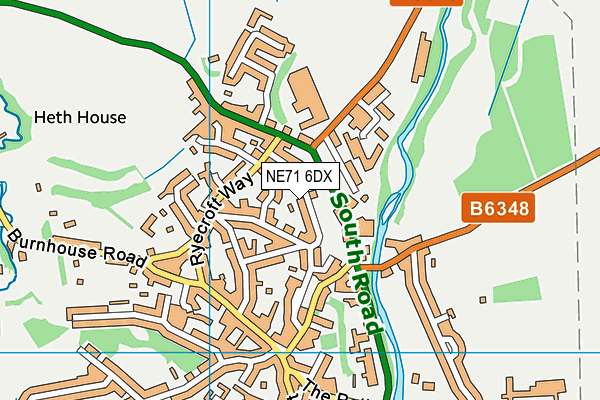 NE71 6DX map - OS VectorMap District (Ordnance Survey) NE71 6DX map - OS VectorMap District (Ordnance Survey)