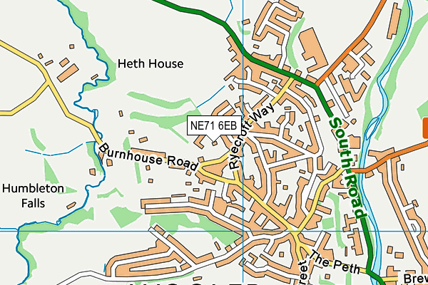 NE71 6EB map - OS VectorMap District (Ordnance Survey) NE71 6EB map - OS VectorMap District (Ordnance Survey)