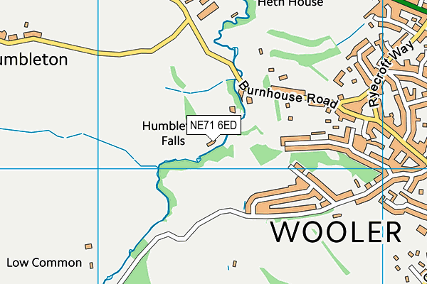 NE71 6ED map - OS VectorMap District (Ordnance Survey) NE71 6ED map - OS VectorMap District (Ordnance Survey)