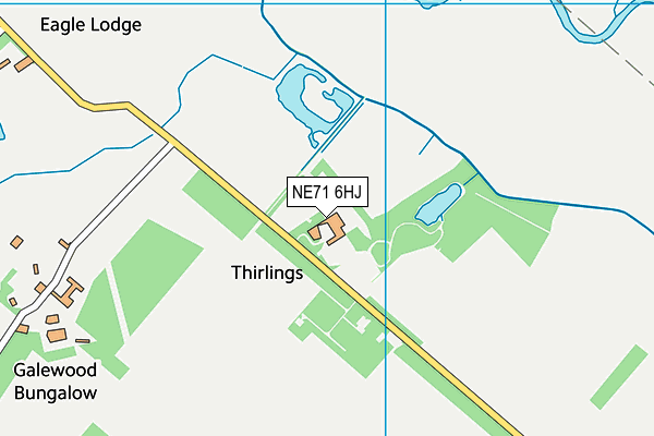NE71 6HJ map - OS VectorMap District (Ordnance Survey) NE71 6HJ map - OS VectorMap District (Ordnance Survey)