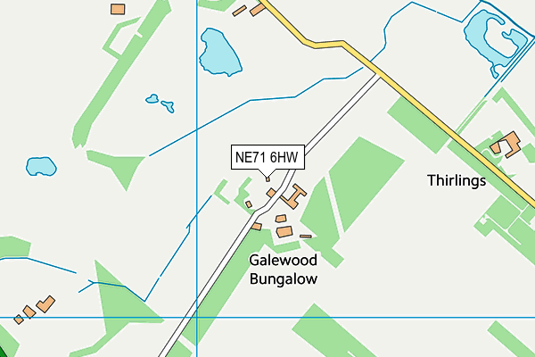 NE71 6HW map - OS VectorMap District (Ordnance Survey) NE71 6HW map - OS VectorMap District (Ordnance Survey)