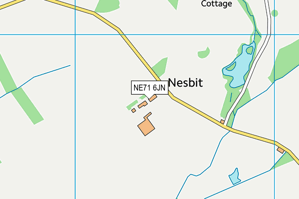 NE71 6JN map - OS VectorMap District (Ordnance Survey) NE71 6JN map - OS VectorMap District (Ordnance Survey)
