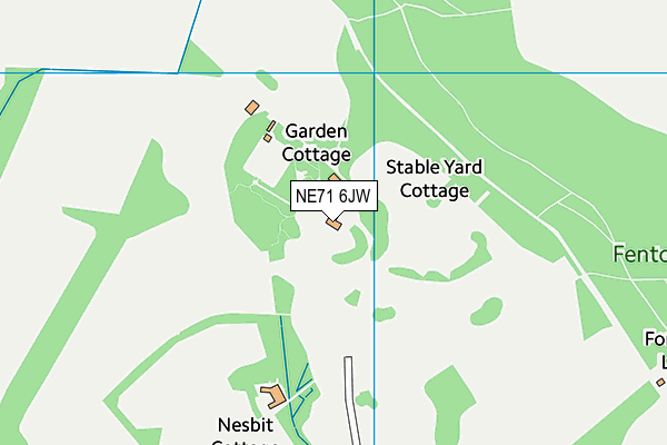 NE71 6JW map - OS VectorMap District (Ordnance Survey) NE71 6JW map - OS VectorMap District (Ordnance Survey)