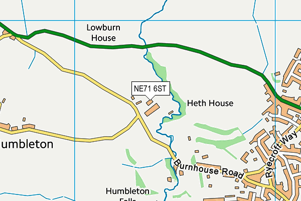 NE71 6ST map - OS VectorMap District (Ordnance Survey) NE71 6ST map - OS VectorMap District (Ordnance Survey)