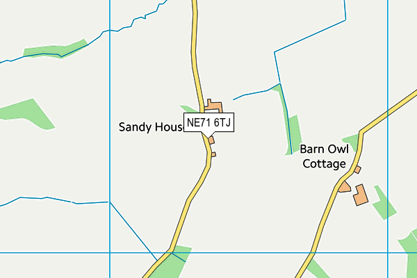 NE71 6TJ map - OS VectorMap District (Ordnance Survey) NE71 6TJ map - OS VectorMap District (Ordnance Survey)
